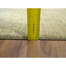 Load image into Gallery viewer, 2&#39;x3&#39; Beige, Modern Grass Design, Hand Knotted, Wool with touch of Silk, Tone on Tone, Lush and Plush, Sample, Mat, Oriental Rug FWR459642