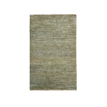 Load image into Gallery viewer, 2&#39;x3&#39; Cedar Brown, Modern Grass Design, Hand Knotted, Wool with touch of Silk, Tone on Tone, Lush and Plush, Sample, Mat, Oriental Rug FWR459660