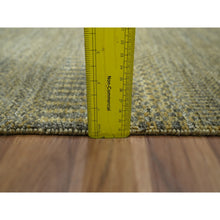 Load image into Gallery viewer, 2&#39;x3&#39; Cedar Brown, Modern Grass Design, Hand Knotted, Wool with touch of Silk, Tone on Tone, Lush and Plush, Sample, Mat, Oriental Rug FWR459660