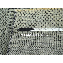 Load image into Gallery viewer, 2&#39;x3&#39; Cloud Gray, Modern Grass Design, Hand Knotted, Wool With Touch Of Silk, Tone On Tone, Lush And Plush, Sample, Mat, Oriental Rug FWR459666