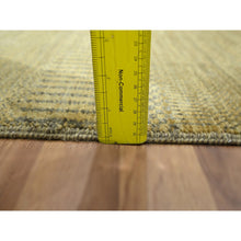 Load image into Gallery viewer, 2&#39;x3&#39; Honey Brown, Modern Grass Design, Hand Knotted, Wool with touch of Silk, Tone on Tone, Lush and Plush, Sample, Mat, Oriental Rug FWR459738