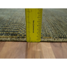 Load image into Gallery viewer, 2&#39;x3&#39; Cedar Brown, Modern Grass Design, Hand Knotted, Wool with touch of Silk, Tone on Tone, Lush and Plush, Mat, Sample, Oriental Rug FWR459780