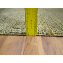 Load image into Gallery viewer, 2&#39;x3&#39; Walnut Brown, Modern Grass Design, Hand Knotted, Wool with touch of Silk, Tone on Tone, Lush and Plush, Sample, Mat, Oriental Rug FWR459786