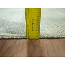 Load image into Gallery viewer, 2&#39;x3&#39; Beige-gray, Modern Grass Design, Wool With Touch Of Silk, Hand Knotted, Tone On Tone, Lush And Plush, Sample, Mat, Oriental Rug FWR459870