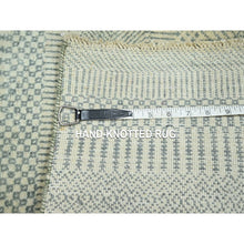 Load image into Gallery viewer, 2&#39;x3&#39; Beige-gray, Modern Grass Design, Wool With Touch Of Silk, Hand Knotted, Tone On Tone, Lush And Plush, Sample, Mat, Oriental Rug FWR459870