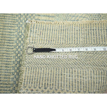 Load image into Gallery viewer, 2&#39;x3&#39; Beige-gray, Hand Knotted, Modern Grass Design, Wool With Touch Of Silk, Tone On Tone, Lush And Plush, Mat, Sample, Oriental Rug FWR459876