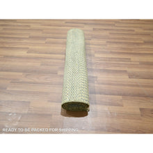 Load image into Gallery viewer, 2&#39;x3&#39; Beige-gray, Hand Knotted, Modern Grass Design, Wool With Touch Of Silk, Tone On Tone, Lush And Plush, Mat, Sample, Oriental Rug FWR459876