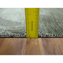 Load image into Gallery viewer, 2&#39;x3&#39; Nevada Gray, Modern Grass Design, Hand Knotted, Wool With Touch Of Silk, Tone On Tone, Lush And Plush, Sample, Mat, Oriental Rug FWR459882