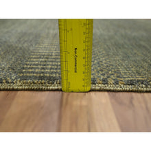 Load image into Gallery viewer, 2&#39;x3&#39; Umber Brown, Hand Knotted, Modern Grass Design, Wool With Touch Of Silk, Tone On Tone, Lush And Plush, Sample, Mat, Oriental Rug FWR459894