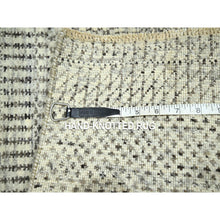 Load image into Gallery viewer, 2&#39;x3&#39; Ivory-brown, Modern Grass Design, Hand Knotted, Wool With Touch Of Silk, Tone On Tone, Lush And Plush, Sample, Mat, Oriental Rug FWR459918