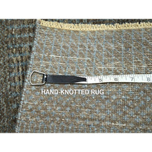 Load image into Gallery viewer, 2&#39;x3&#39; Cedar Brown, Modern Grass Design, Hand Knotted, Wool With Touch Of Silk, Tone On Tone, Lush And Plush, Mat, Sample, Oriental Rug FWR459924