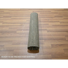 Load image into Gallery viewer, 2&#39;x3&#39; Cedar Brown, Modern Grass Design, Hand Knotted, Wool With Touch Of Silk, Tone On Tone, Lush And Plush, Mat, Sample, Oriental Rug FWR459924