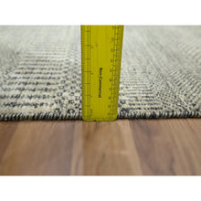 Load image into Gallery viewer, 2&#39;x3&#39; Beige-gray, Modern Grass Design, Hand Knotted, Tone On Tone, Wool With Touch Of Silk, Lush And Plush, Mat, Sample, Oriental Rug FWR459948