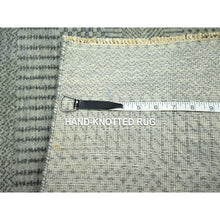 Load image into Gallery viewer, 2&#39;x3&#39; Spanish Gray, Modern Grass Design, Hand Knotted, Wool With Touch Of Silk, Tone On Tone, Lush And Plush, Mat, Sample, Oriental Rug FWR459990