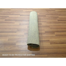 Load image into Gallery viewer, 2&#39;x3&#39; Spanish Gray, Modern Grass Design, Hand Knotted, Wool With Touch Of Silk, Tone On Tone, Lush And Plush, Mat, Sample, Oriental Rug FWR459990