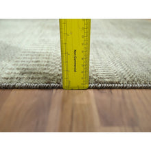 Load image into Gallery viewer, 2&#39;x3&#39; Beige, Hand Knotted, Modern Grass Design, Wool With Touch Of Silk, Tone On Tone, Lush And Plush, Sample, Mat, Oriental Rug FWR459996