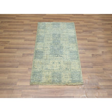Load image into Gallery viewer, 2&#39;x3&#39; Beige, Garden Design, Tone On Tone, Hand Knotted, Pure Wool, Mat, Sample, Oriental Rug FWR460026