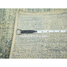 Load image into Gallery viewer, 2&#39;x3&#39; Beige, Garden Design, Tone On Tone, Hand Knotted, Pure Wool, Mat, Sample, Oriental Rug FWR460026