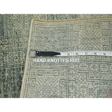 Load image into Gallery viewer, 2&#39;x3&#39; Beige, Garden Design, Tone On Tone, Hand Knotted, Pure Wool, Sample, Mat, Oriental Rug FWR460032