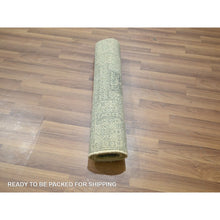 Load image into Gallery viewer, 2&#39;x3&#39; Beige, Garden Design, Tone On Tone, Hand Knotted, Pure Wool, Sample, Mat, Oriental Rug FWR460032