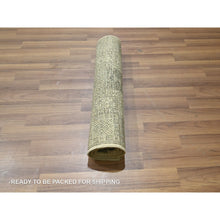 Load image into Gallery viewer, 2&#39;x3&#39; Beige, Garden Design, Tone On Tone, Hand Knotted, Pure Wool, Sample, Mat, Oriental Rug FWR460044