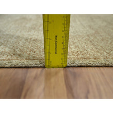 Load image into Gallery viewer, 2&#39;x3&#39; Honey Brown, Intricate Repetitive Geometric Design, Tone On Tone, Wool And Silk, Hand Knotted, Mat, Sample, Oriental Rug FWR460062