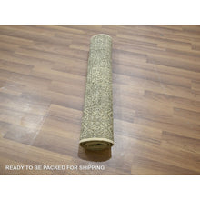 Load image into Gallery viewer, 2&#39;x3&#39; Beige, Intricate Repetitive Geometric Design, Tone On Tone, Hand Knotted, Wool And Silk, Sample, Mat, Oriental Rug FWR460068
