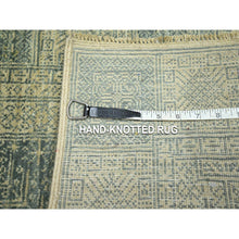 Load image into Gallery viewer, 2&#39;x3&#39; Beige-gray, Garden Design, Tone On Tone, Hand Knotted, Pure Wool, Sample, Mat, Oriental Rug FWR460080