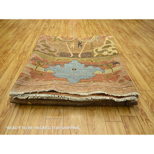 9'x12'4" Rust Red With Brown, Persian Bijar Garus Inspired Design With Distinct Abrash, 100% Wool, Hand Knotted, Vegetable Dyes, Oriental Rug FWR460104