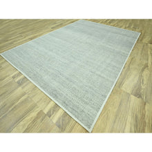 Load image into Gallery viewer, 10&#39;x13&#39;9&quot; Mirage Gray, Oxidized And Distressed Grass Design With Exposed Warps, 100% Wool, Hand Knotted, Oriental Rug FWR460128