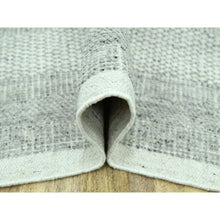 Load image into Gallery viewer, 10&#39;x13&#39;9&quot; Mirage Gray, Oxidized And Distressed Grass Design With Exposed Warps, 100% Wool, Hand Knotted, Oriental Rug FWR460128