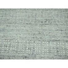 Load image into Gallery viewer, 10&#39;x13&#39;9&quot; Mirage Gray, Oxidized And Distressed Grass Design With Exposed Warps, 100% Wool, Hand Knotted, Oriental Rug FWR460128