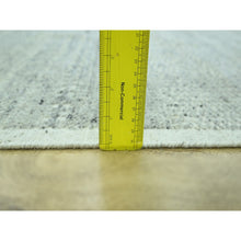 Load image into Gallery viewer, 10&#39;x13&#39;9&quot; Mirage Gray, Oxidized And Distressed Grass Design With Exposed Warps, 100% Wool, Hand Knotted, Oriental Rug FWR460128