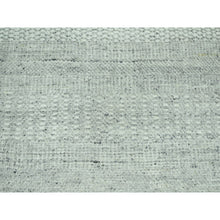 Load image into Gallery viewer, 10&#39;1&quot;x13&#39;9&quot; Misty Gray, Distressed And Oxidized Grass Design With Exposed Warps, 100% Wool, Hand Knotted, Oriental Rug Sh76889