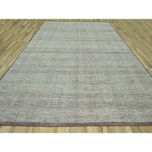 Load image into Gallery viewer, 11&#39;10&quot;x14&#39;10&quot; Wine Red With Ivory, Distressed And Oxidized Grass Design With Exposed Warps, Organic Wool, Hand Knotted, Xl, Oversized, Oriental Rug FWR460146