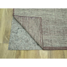 Load image into Gallery viewer, 11&#39;10&quot;x14&#39;10&quot; Wine Red With Ivory, Distressed And Oxidized Grass Design With Exposed Warps, Organic Wool, Hand Knotted, Xl, Oversized, Oriental Rug FWR460146