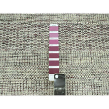 Load image into Gallery viewer, 11&#39;10&quot;x14&#39;10&quot; Wine Red With Ivory, Distressed And Oxidized Grass Design With Exposed Warps, Organic Wool, Hand Knotted, Xl, Oversized, Oriental Rug FWR460146