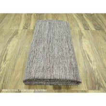 Load image into Gallery viewer, 11&#39;10&quot;x14&#39;10&quot; Wine Red With Ivory, Distressed And Oxidized Grass Design With Exposed Warps, Organic Wool, Hand Knotted, Xl, Oversized, Oriental Rug FWR460146