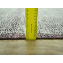 Load image into Gallery viewer, 11&#39;10&quot;x14&#39;10&quot; Wine Red With Ivory, Distressed And Oxidized Grass Design With Exposed Warps, Organic Wool, Hand Knotted, Xl, Oversized, Oriental Rug FWR460146