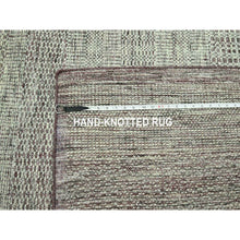 Load image into Gallery viewer, 11&#39;10&quot;x14&#39;10&quot; Wine Red With Ivory, Distressed And Oxidized Grass Design With Exposed Warps, Organic Wool, Hand Knotted, Xl, Oversized, Oriental Rug FWR460146