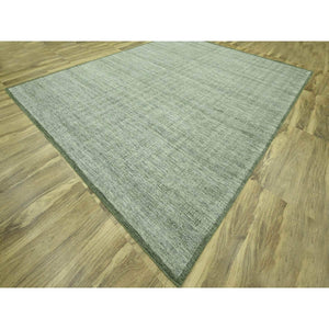 11'10"x14'9" Basil Green, Natural Wool, Oxidized And Distressed Grass Design With Exposed Warps, Hand Knotted Xl, Oversized, Oriental Rug FWR460152