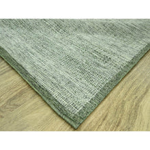 Load image into Gallery viewer, 11&#39;10&quot;x14&#39;9&quot; Basil Green, Natural Wool, Oxidized And Distressed Grass Design With Exposed Warps, Hand Knotted Xl, Oversized, Oriental Rug FWR460152