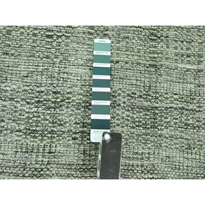 11'10"x14'9" Basil Green, Natural Wool, Oxidized And Distressed Grass Design With Exposed Warps, Hand Knotted Xl, Oversized, Oriental Rug FWR460152