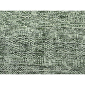 11'10"x14'9" Basil Green, Natural Wool, Oxidized And Distressed Grass Design With Exposed Warps, Hand Knotted Xl, Oversized, Oriental Rug FWR460152