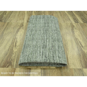 11'10"x14'9" Basil Green, Natural Wool, Oxidized And Distressed Grass Design With Exposed Warps, Hand Knotted Xl, Oversized, Oriental Rug FWR460152