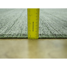 Load image into Gallery viewer, 11&#39;10&quot;x14&#39;9&quot; Basil Green, Natural Wool, Oxidized And Distressed Grass Design With Exposed Warps, Hand Knotted Xl, Oversized, Oriental Rug FWR460152