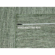 Load image into Gallery viewer, 11&#39;10&quot;x14&#39;9&quot; Basil Green, Natural Wool, Oxidized And Distressed Grass Design With Exposed Warps, Hand Knotted Xl, Oversized, Oriental Rug FWR460152