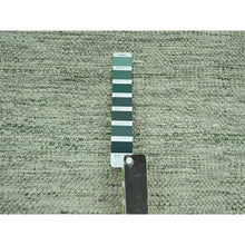 Load image into Gallery viewer, 9&#39;10&quot;x14&#39; Sage Green, Hand Knotted, Oxidized And Distressed Grass Design With Exposed Warps, Natural Wool, Oriental Rug FWR460164