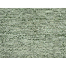 Load image into Gallery viewer, 9&#39;10&quot;x14&#39; Sage Green, Hand Knotted, Oxidized And Distressed Grass Design With Exposed Warps, Natural Wool, Oriental Rug FWR460164