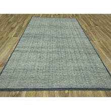 Load image into Gallery viewer, 8&#39;10&quot;x11&#39;10&quot; Astros Navy Blue With Ivory, Hand Knotted, Distressed And Oxidized Grass Design, Organic Wool, Oriental Rug FWR460170